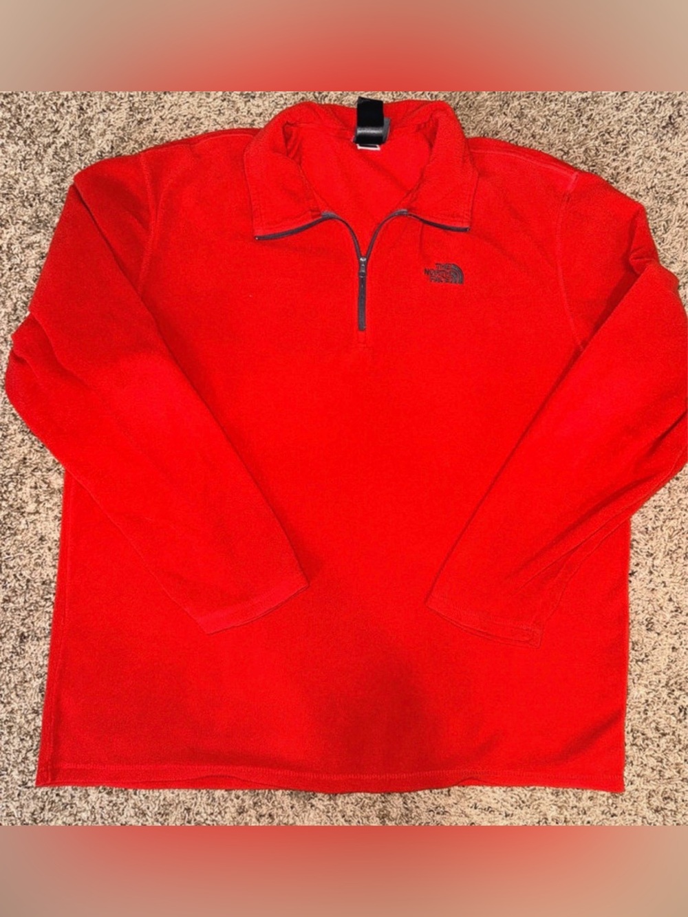 The North Face Men’s Red Half-Zip Fleece Pullover